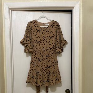 Brown and Black Polka Dot Dress